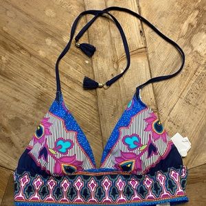 NWT Trina Turk Exotic Floral Swim Top Sz 10